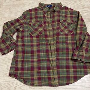 Chaps Multicolor Plaid Cotton Shirt